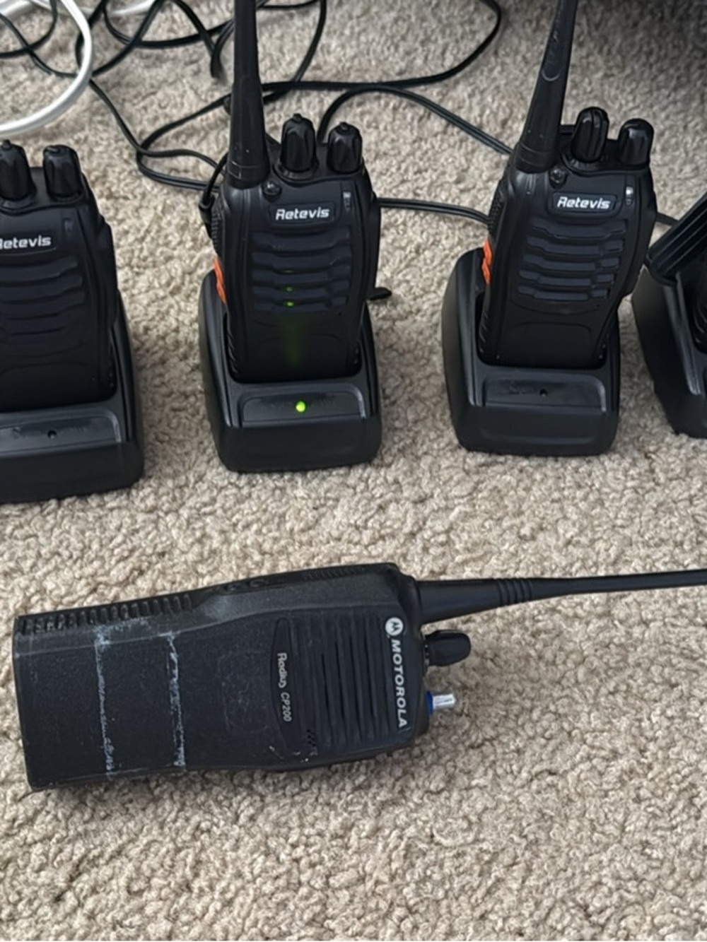 Black Two-Way Radios - Compact Rechargeable Pack